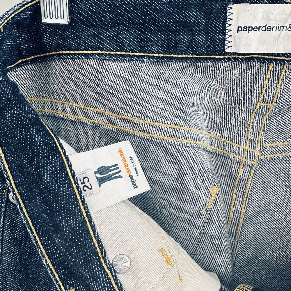 Paper Denim & Cloth Classic Indigo Wide Leg Jeans - Picture 6 of 7